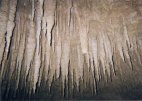 The ceiling inside the underground cave